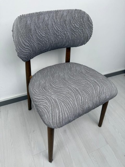 Bohem Lüks Gri Sandalye Kılıfı set 6 lı